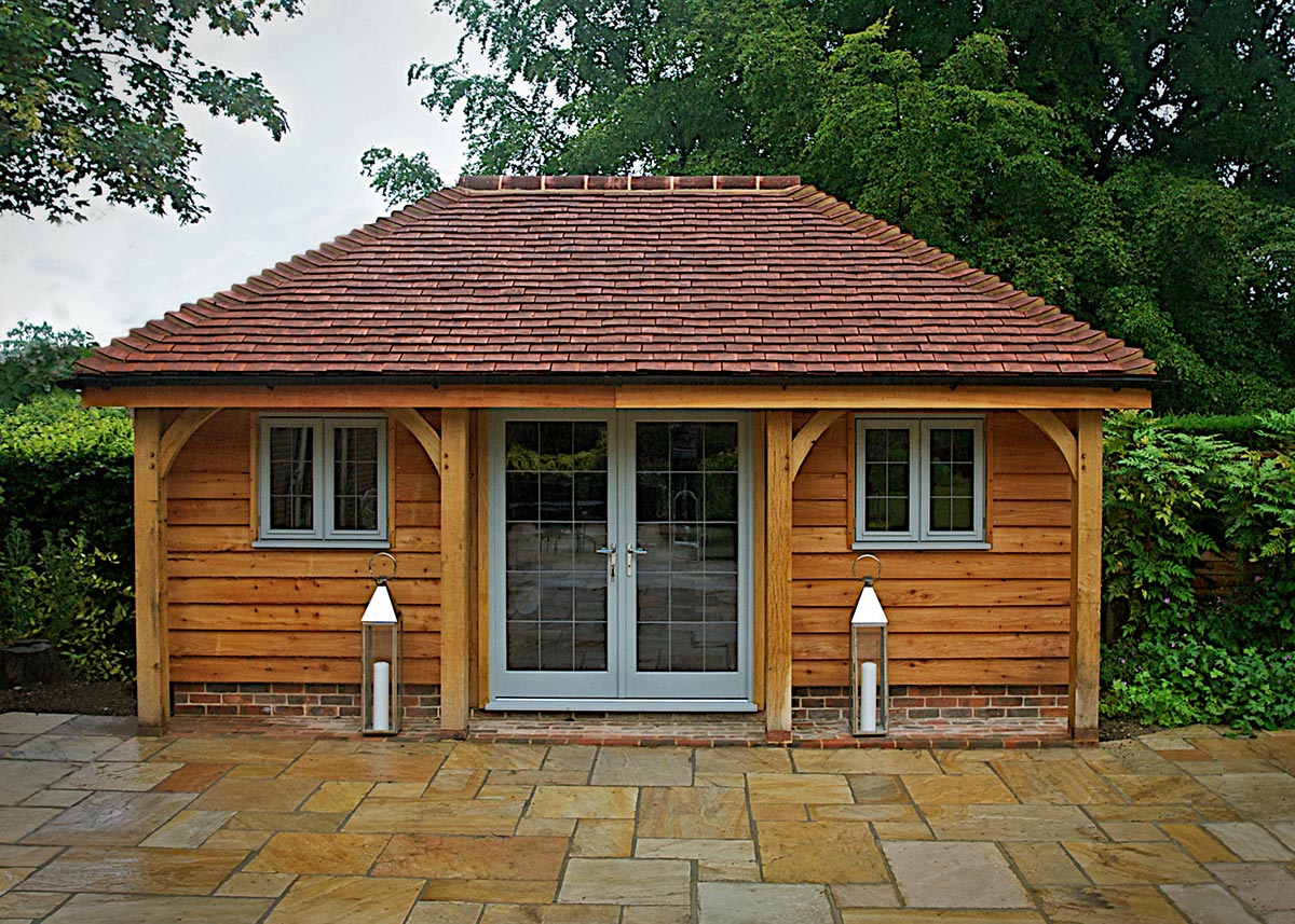 This oak framed building not only houses the swimming pool pumping and ...